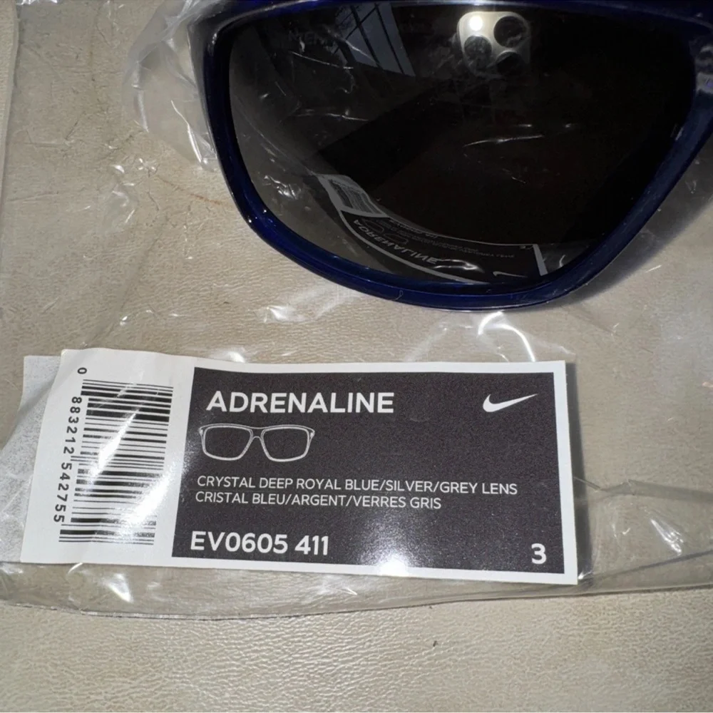 Mens Nike Adrenaline Sunglasses EVO605-411 Crystal Deep Royal Blue - Picture 5 of 6